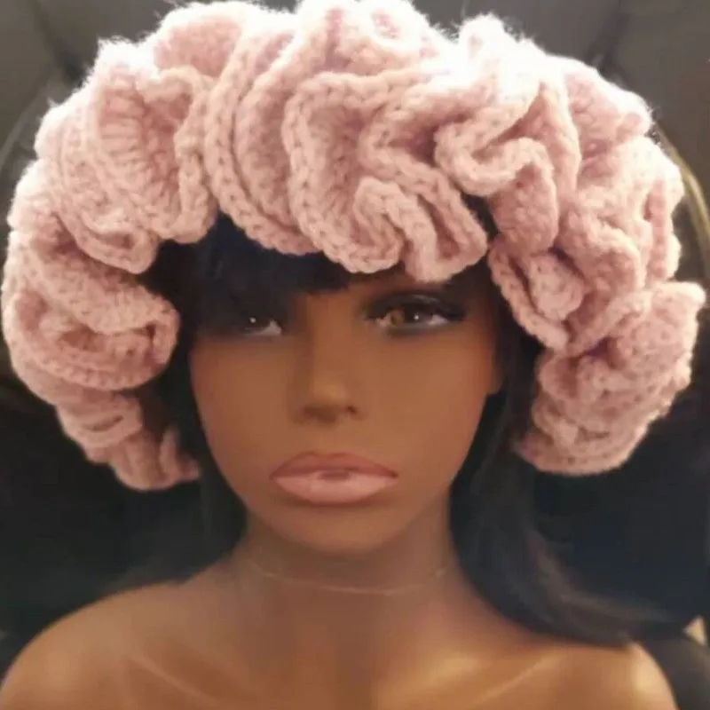 Knitted Ruffled Hats