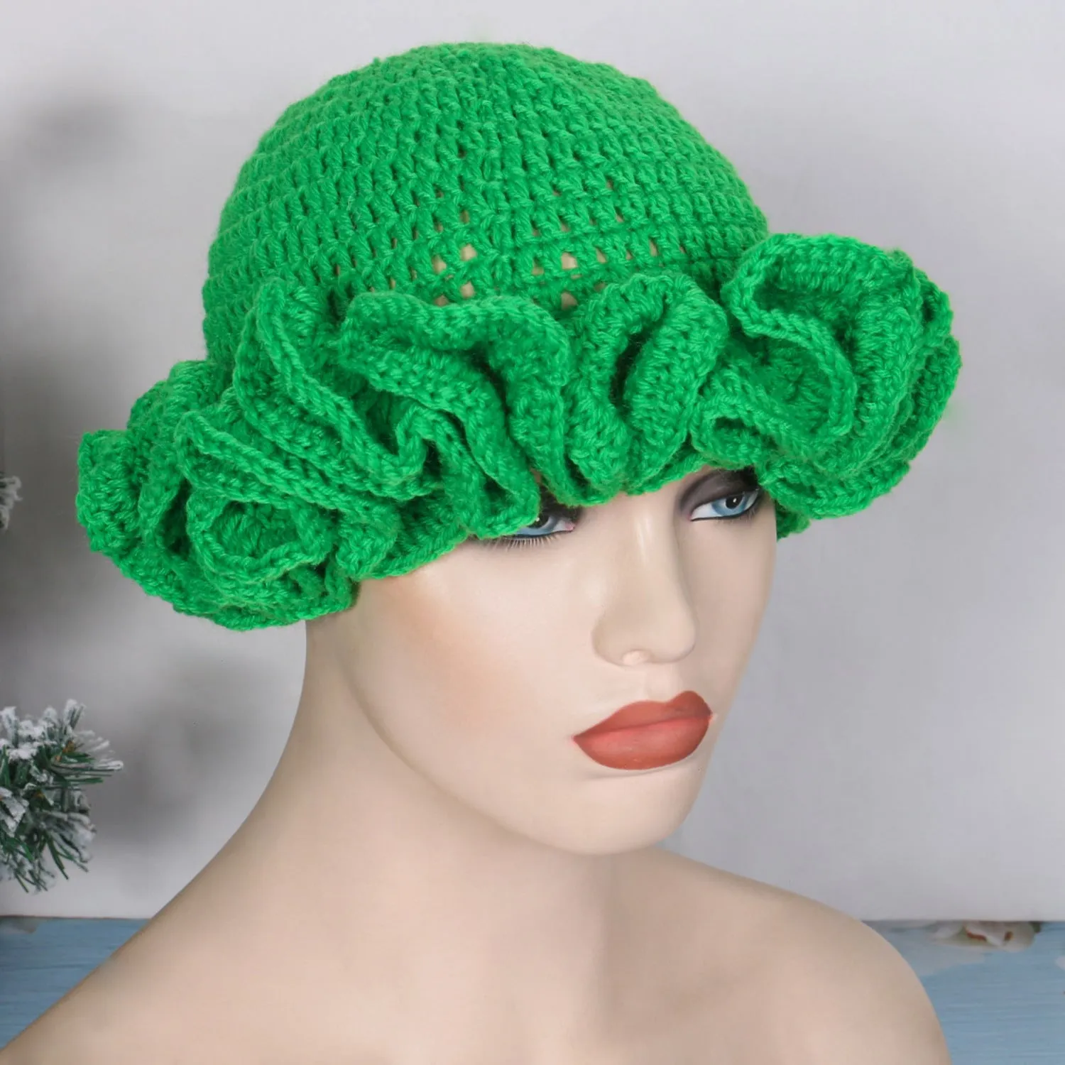 Knitted Ruffled Hats