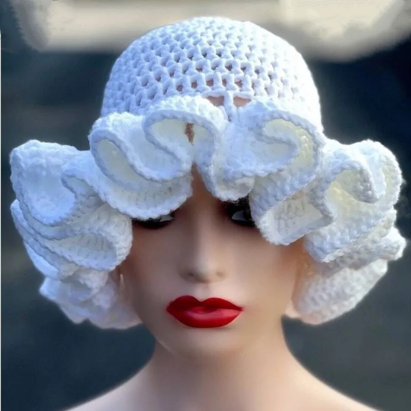 Knitted Ruffled Hats