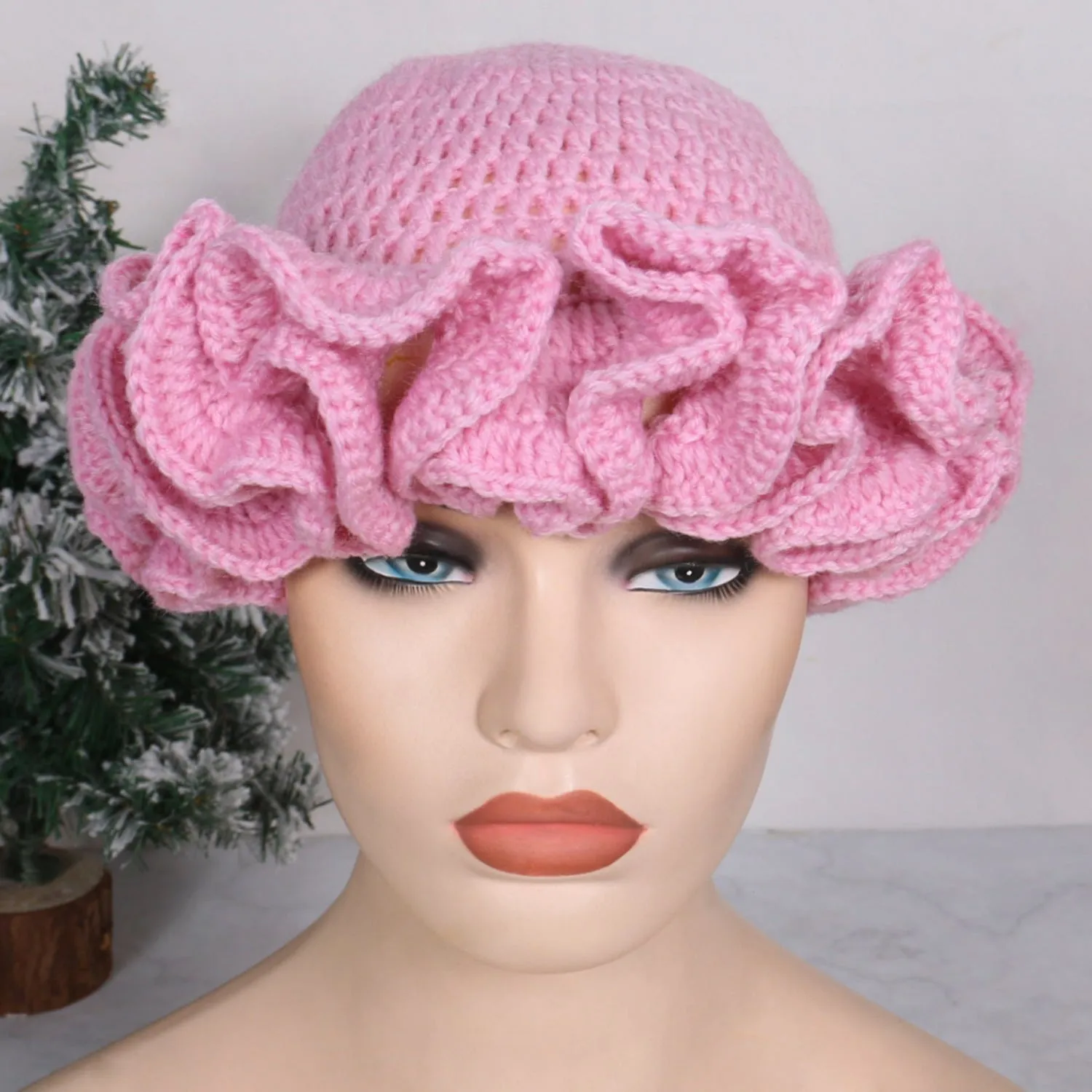 Knitted Ruffled Hats