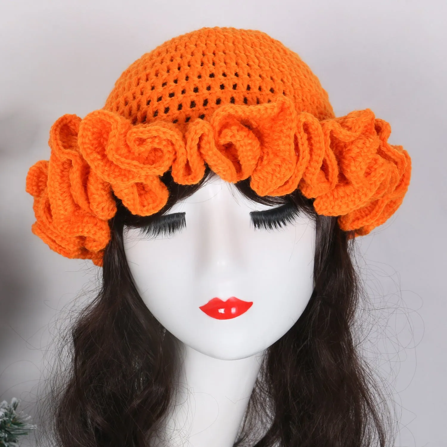 Knitted Ruffled Hats