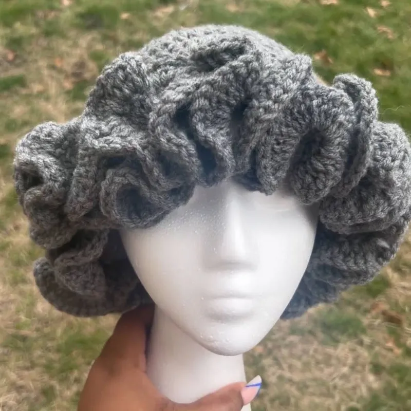 Knitted Ruffled Hats