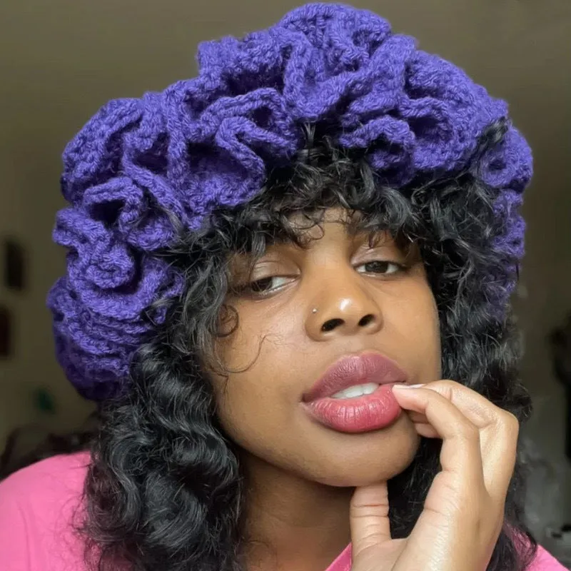 Knitted Ruffled Hats