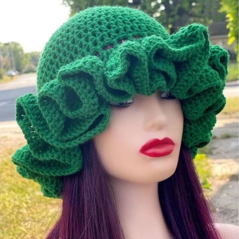 Knitted Ruffled Hats