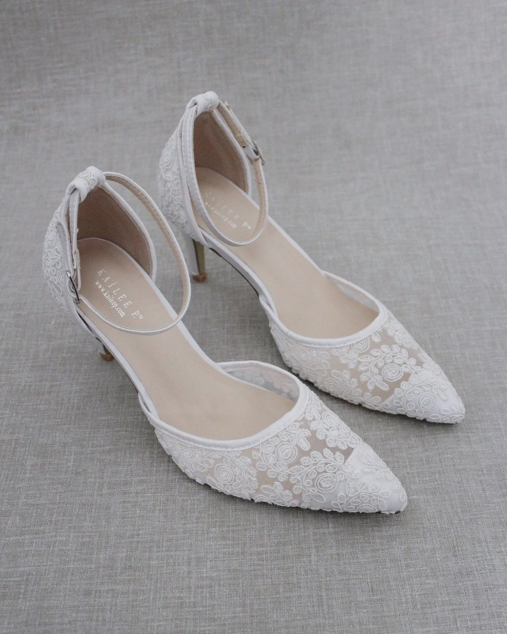 Lace Heels Wedding Shoes