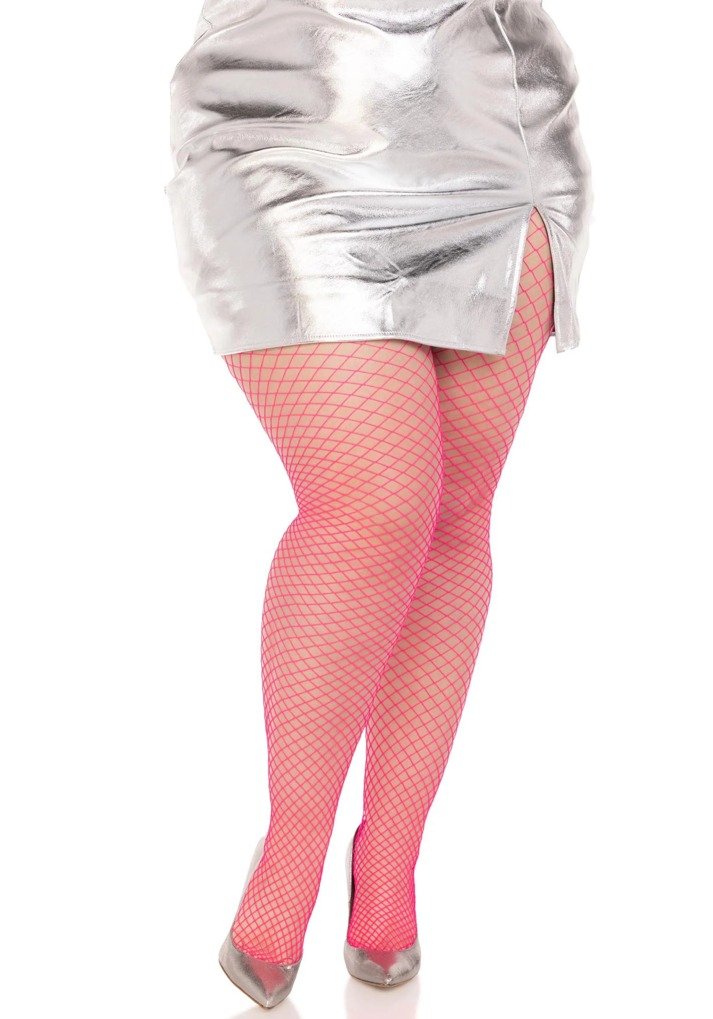 LacyNighty™ Plus Elastane Industrial Fishnet Pantyhose