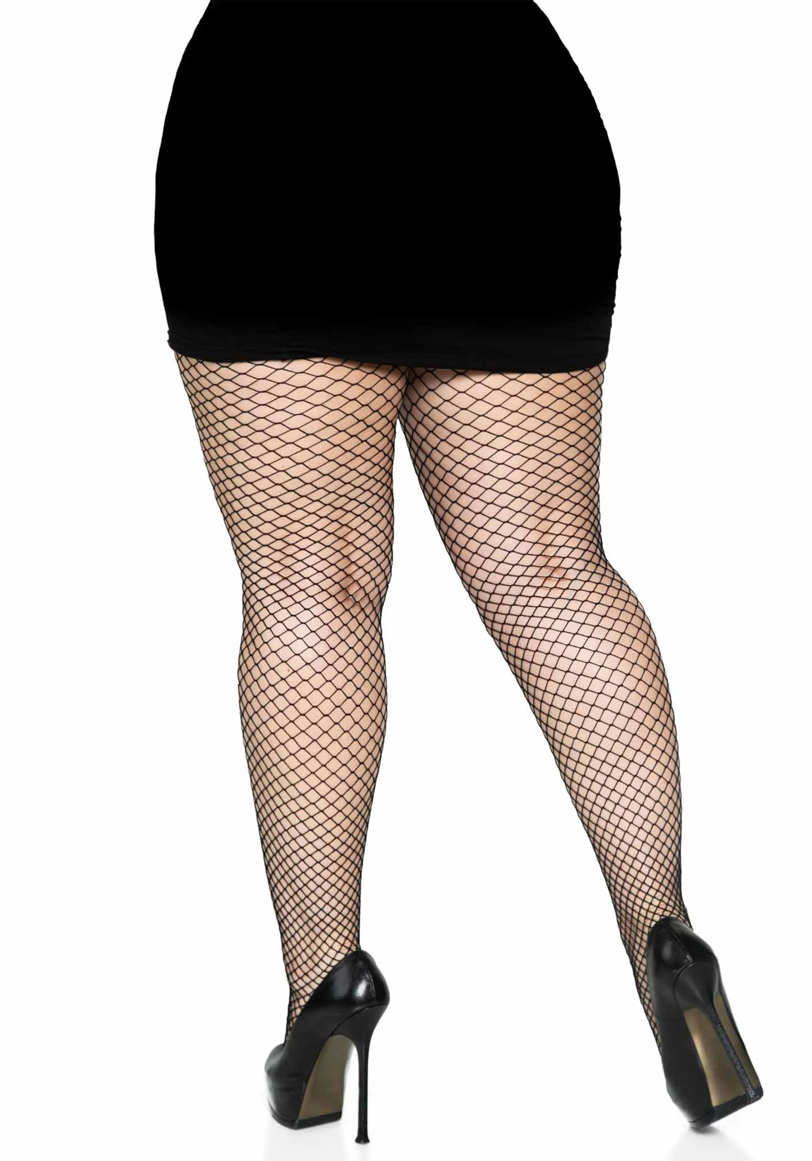 LacyNighty™ Plus Elastane Industrial Fishnet Pantyhose