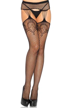 Leg Avenue Net Garterbelt Stockings