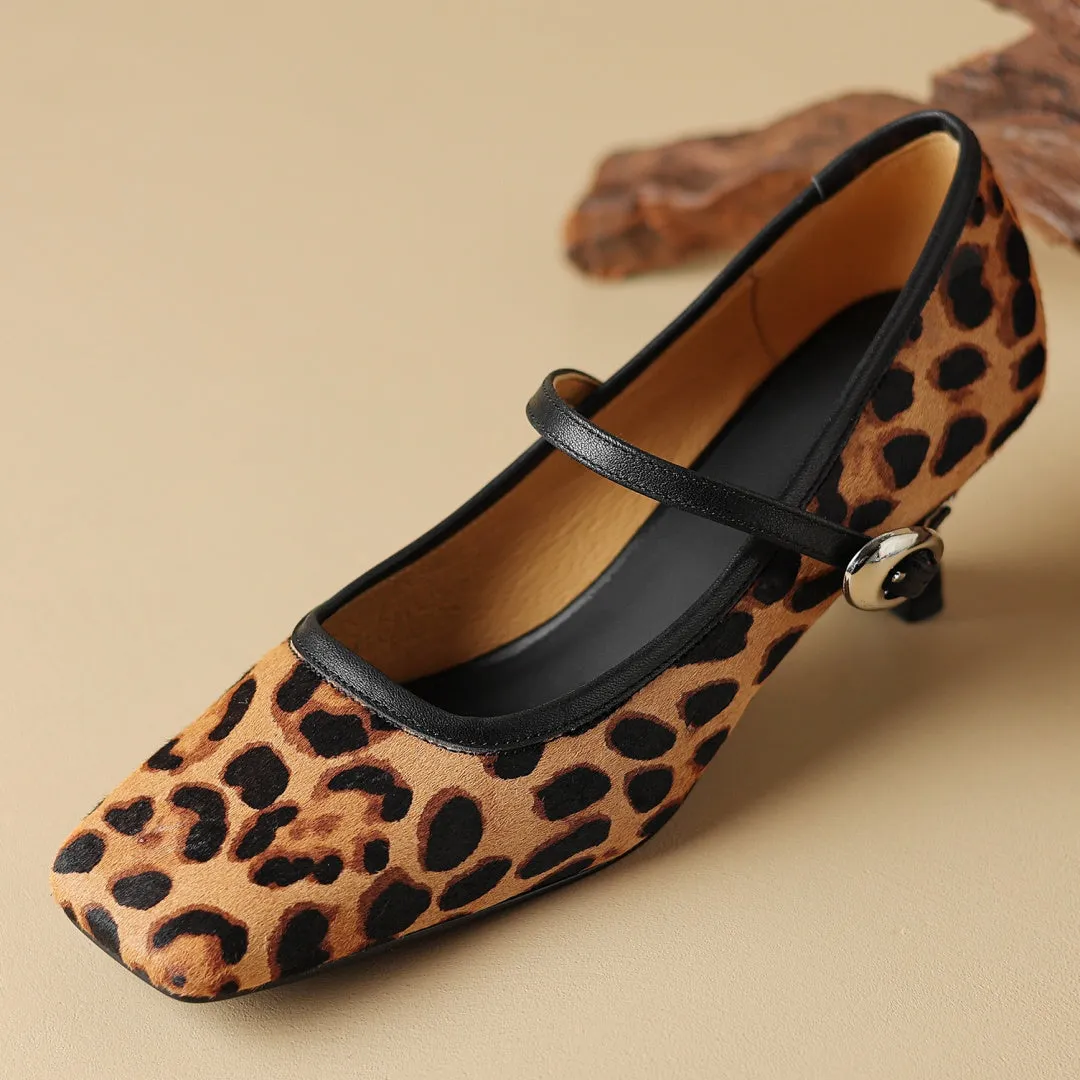 Leopard Stroll Mid-Heels