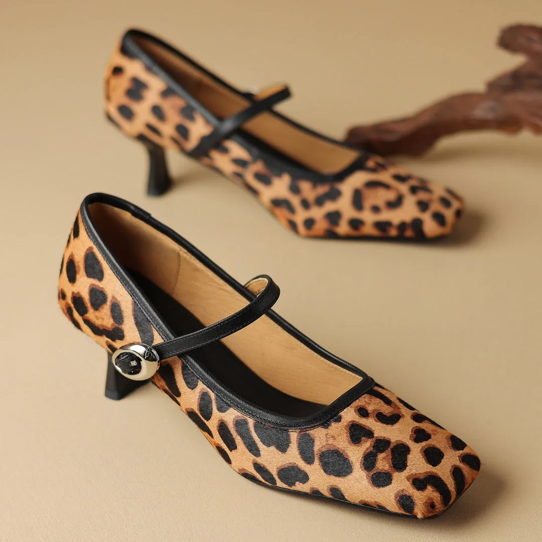 Leopard Stroll Mid-Heels