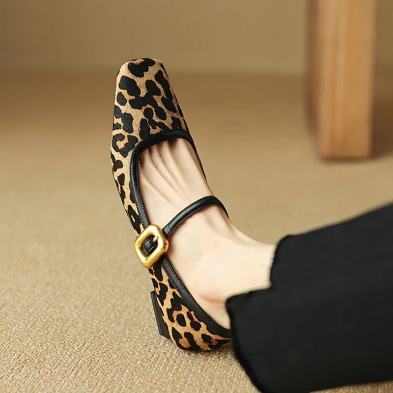 Leopard Stroll Mid-Heels