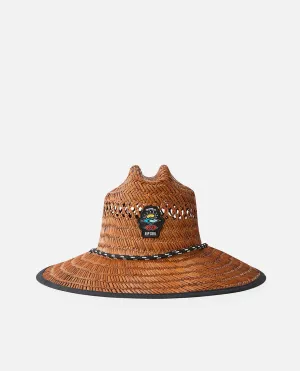 LOGO STRAW HAT - BROWN