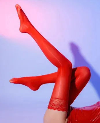 Luxe Lace Over-the-Knee Silicone Hold-Up Stockings