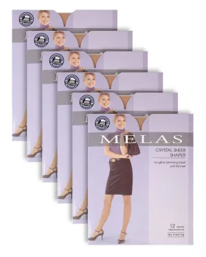 Melas Sheer Shaper 12 Den 6 Pack - As-6116