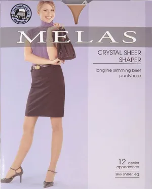 Melas Sheer Shaper 12 Denier Stockings - Jet Black AS611