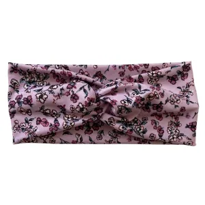Mini Floral On Lilac Ice Faux Knot Headband
