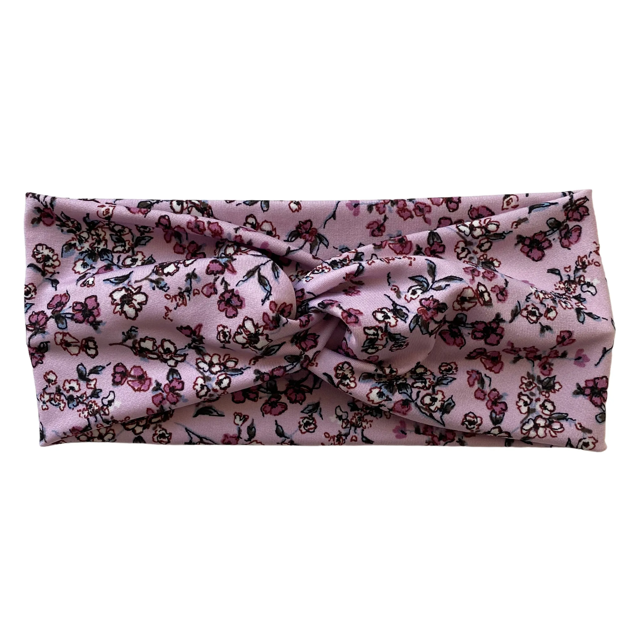 Mini Floral On Lilac Ice Faux Knot Headband