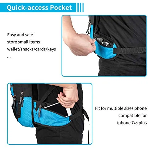 Miracol Hydration Backpack with 2L Water Bladder, Thermal Insulation Pack Keeps Liquid Cool up to 4 Hours, Prefect Outdoor Gear for Skiing, Running, Hiking, Cycling (Blue)