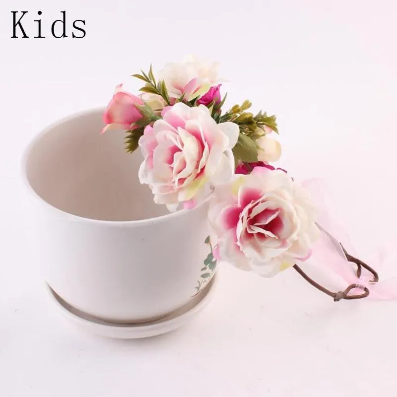Modern Flower Headband Newborn  Matching Flower Crown for Mother Kids  Hair Band Accessories
