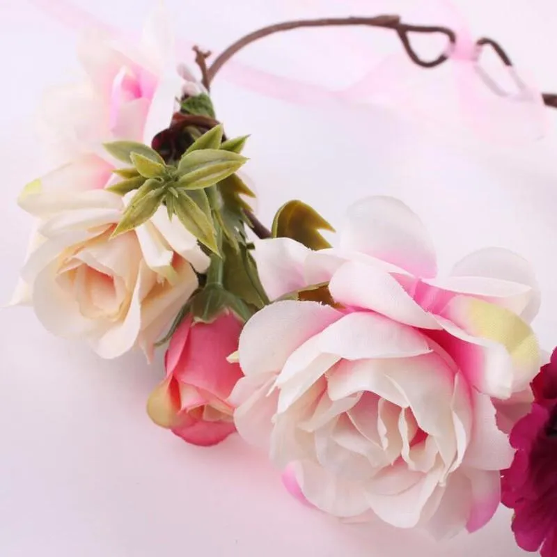 Modern Flower Headband Newborn  Matching Flower Crown for Mother Kids  Hair Band Accessories