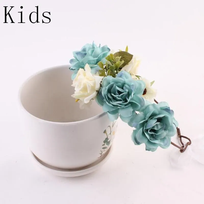 Modern Flower Headband Newborn  Matching Flower Crown for Mother Kids  Hair Band Accessories
