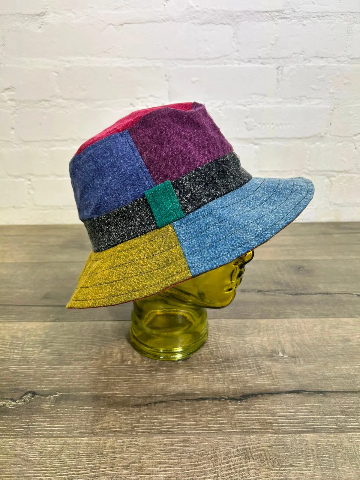 Multi Stonewash Wide Brim Hat