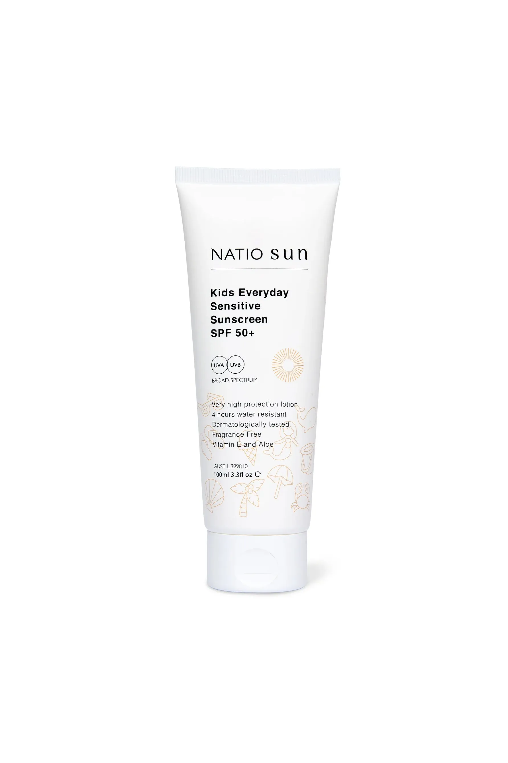 NATIO Kids Everyday Sensitive Sunscreen SPF 50  100ml