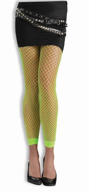 Neon Green Fishnet Leggings