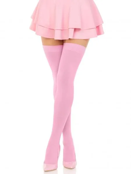 Nylon Over Knee Thigh High - Pink