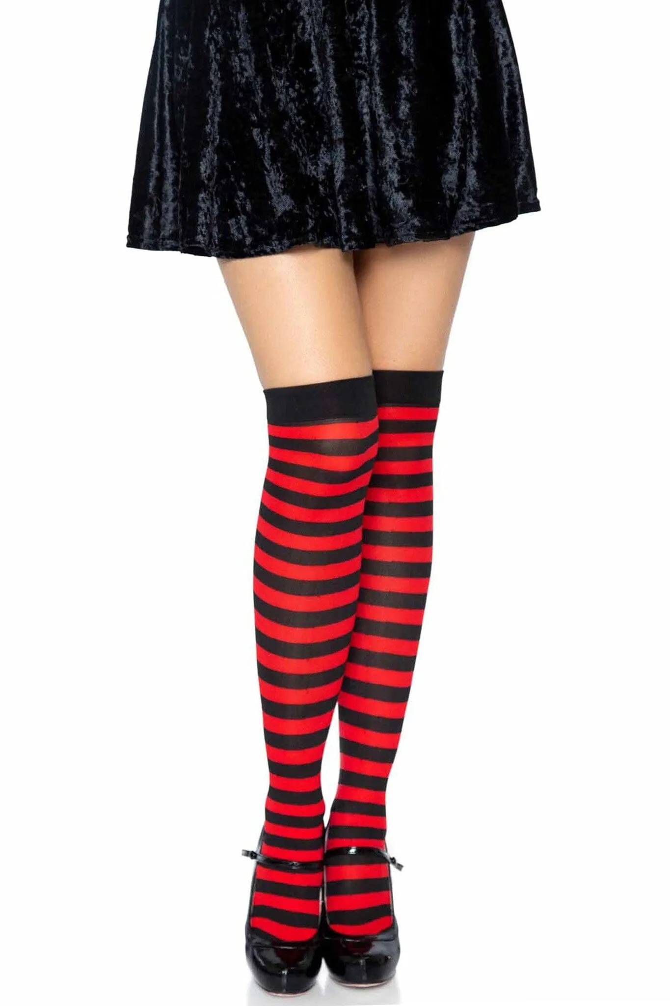 Nylon Striped Stockings