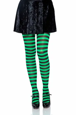 Nylon Striped Tights