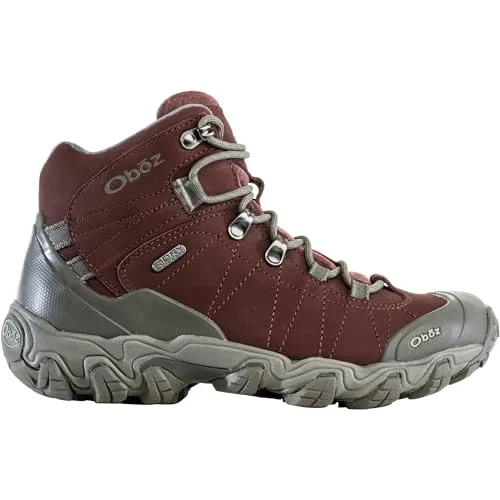 Oboz Women's Bridger Mid B-DRY Hiking Boot, Port, 10