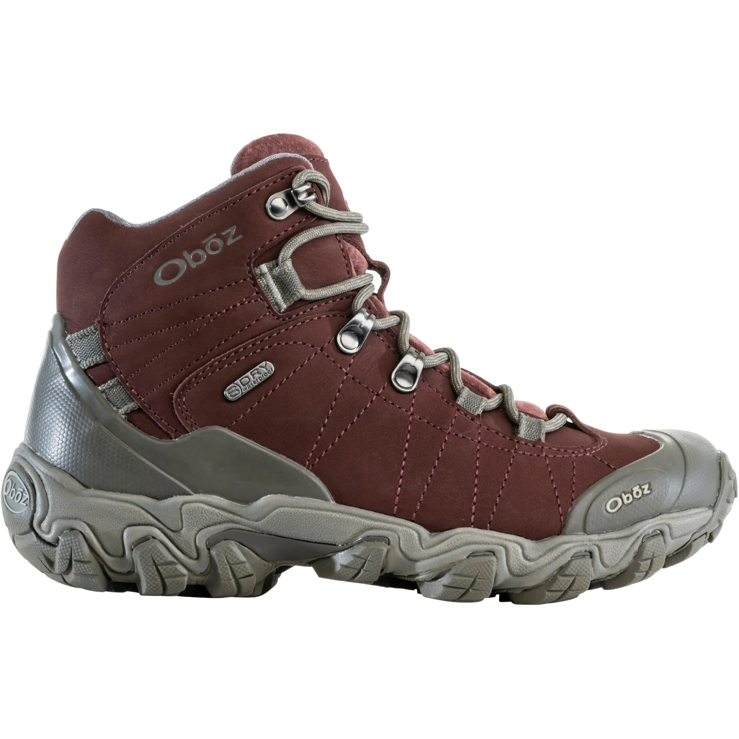 Oboz Women's Bridger Mid B-DRY Hiking Boot, Port, 10
