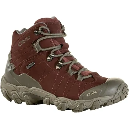 Oboz Women's Bridger Mid B-DRY Hiking Boot, Port, 10