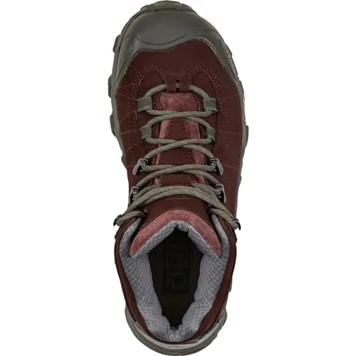 Oboz Women's Bridger Mid B-DRY Hiking Boot, Port, 10