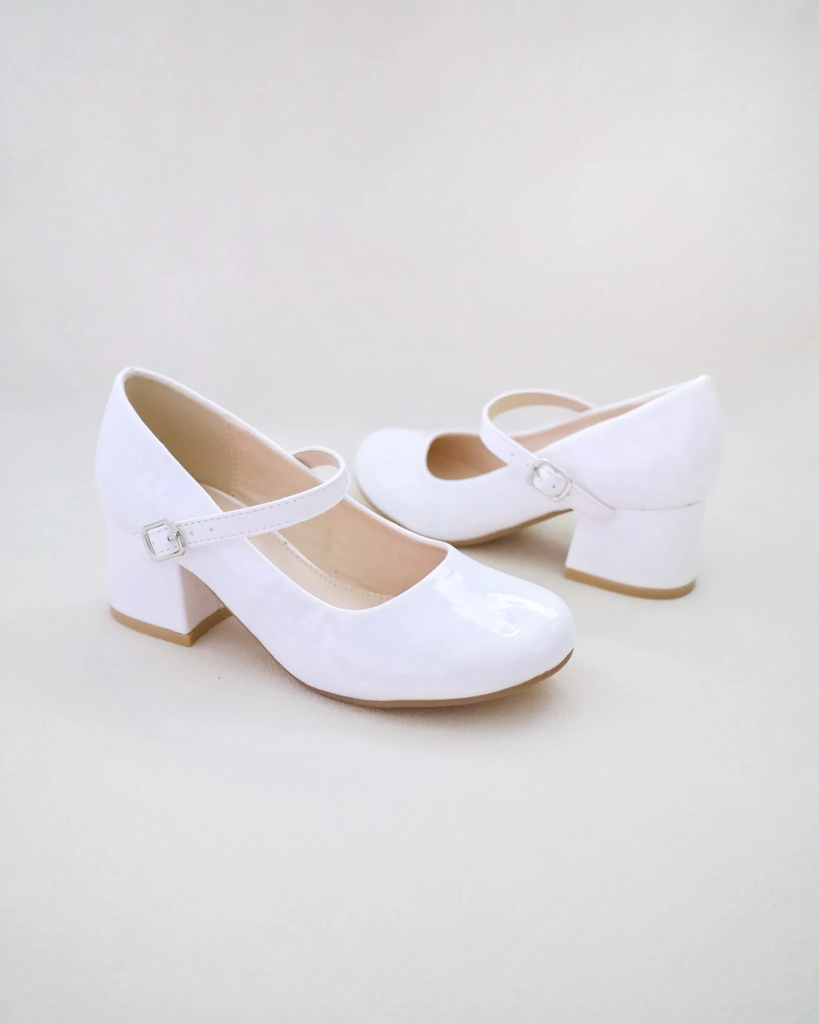 Patent Mary Jane Girls Block Heel