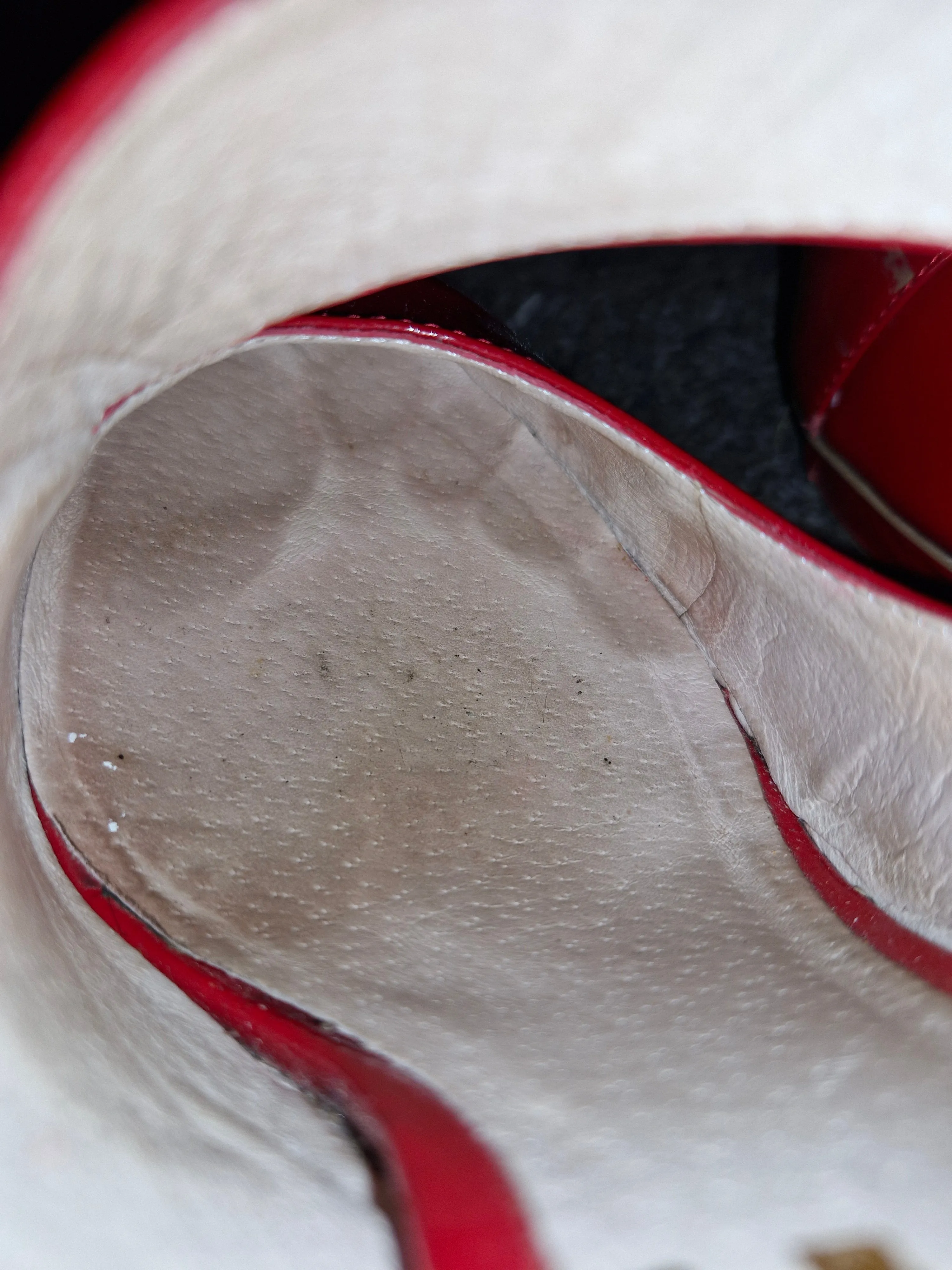 Patent Mary Jane Red Pumps / UK6
