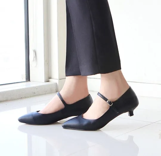 Petite Low Heel Mary Jane Pump Shoes SS162