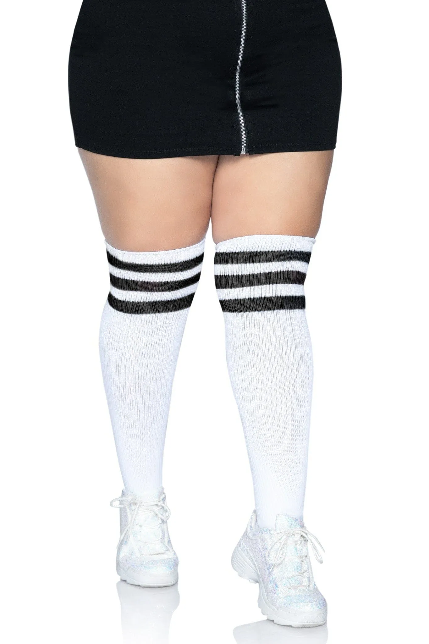 Plus Size Athletic Over The Knee Socks