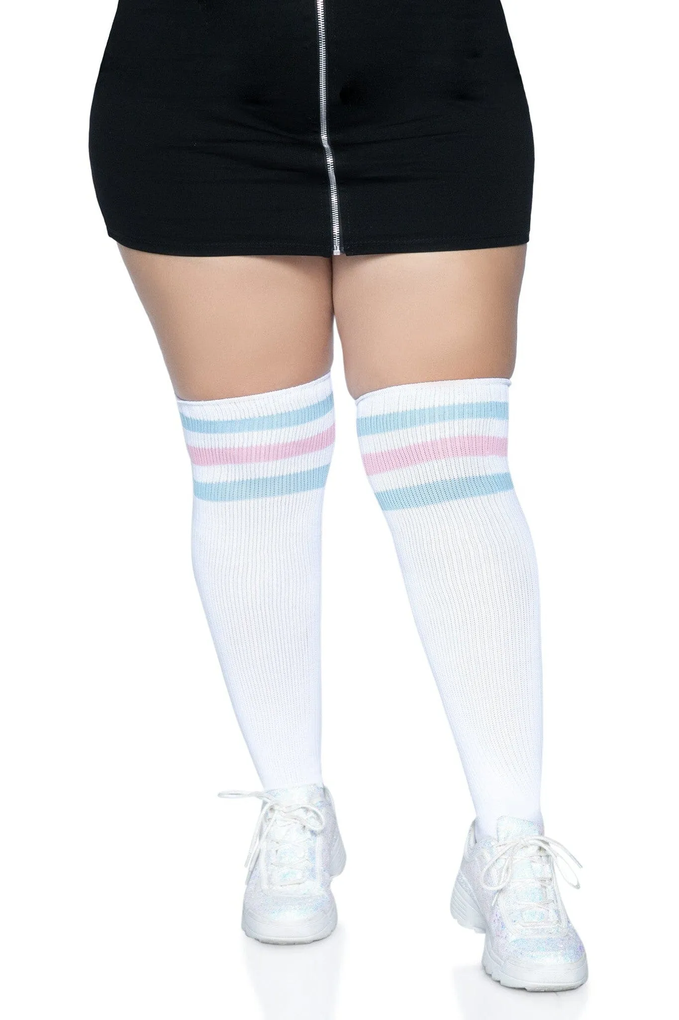 Plus Size Athletic Over The Knee Socks