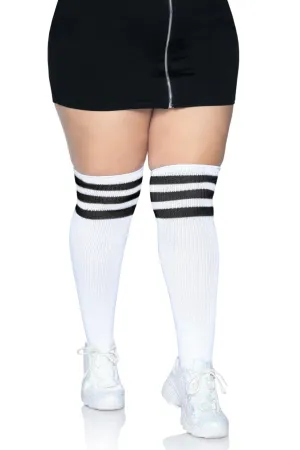 Plus Size Athletic Over The Knee Socks