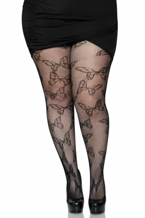 Plus Size Butterfly Fishent Tights