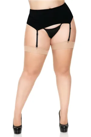 Plus Size Micro Net Spandex Stockings