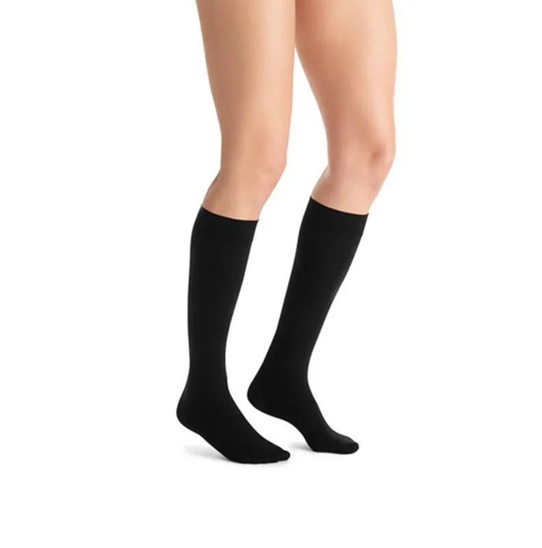 PR/1 JOBST OPAQUE WOMEN, KNEE HIGH PETITE, 20-30MMHG, SM, CLASSIC BLACK, CLOSED TOE