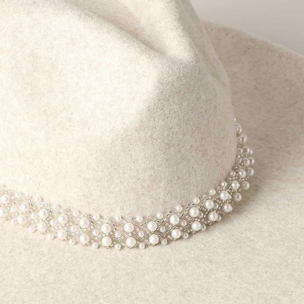 Pretty in Pearls Wide Brim