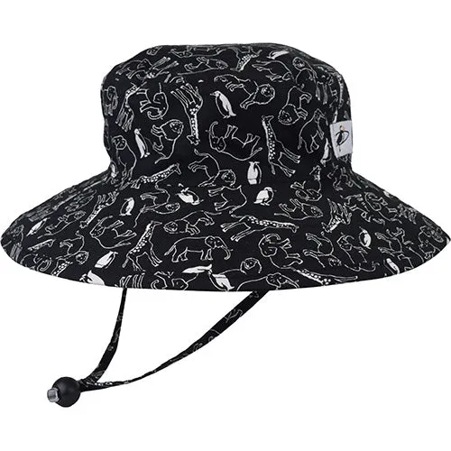 Puffin Gear Child Sun Protection Sunbaby Hat Cotton Prints - Animal Kingdom Wild