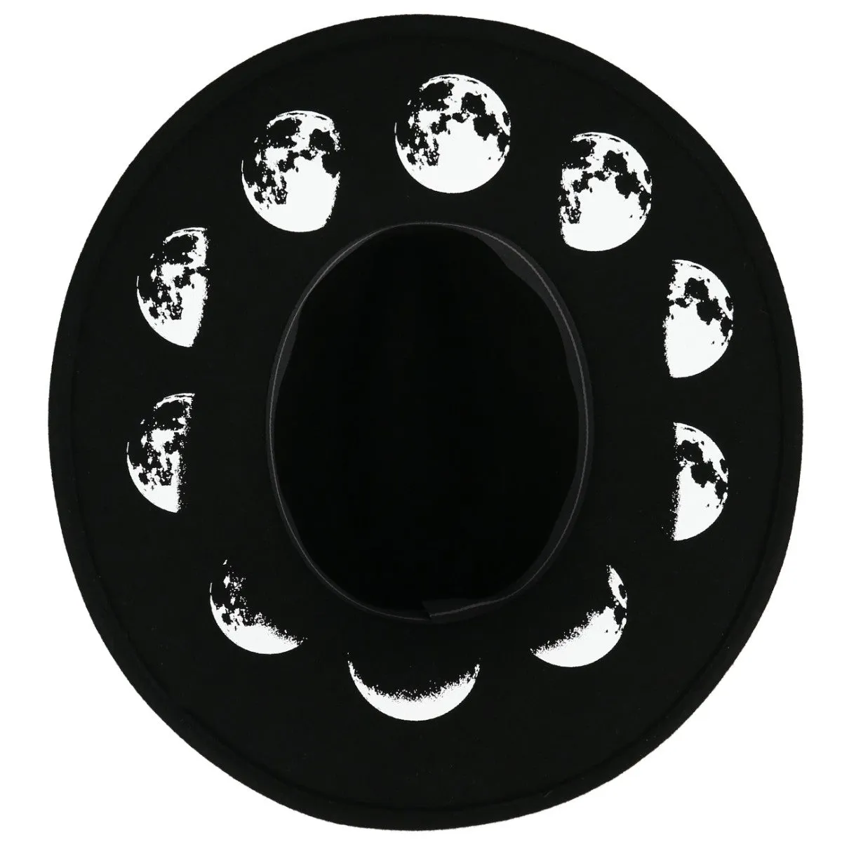Restyle Gothic Wide Stiff Moon Phases Headdress Hat