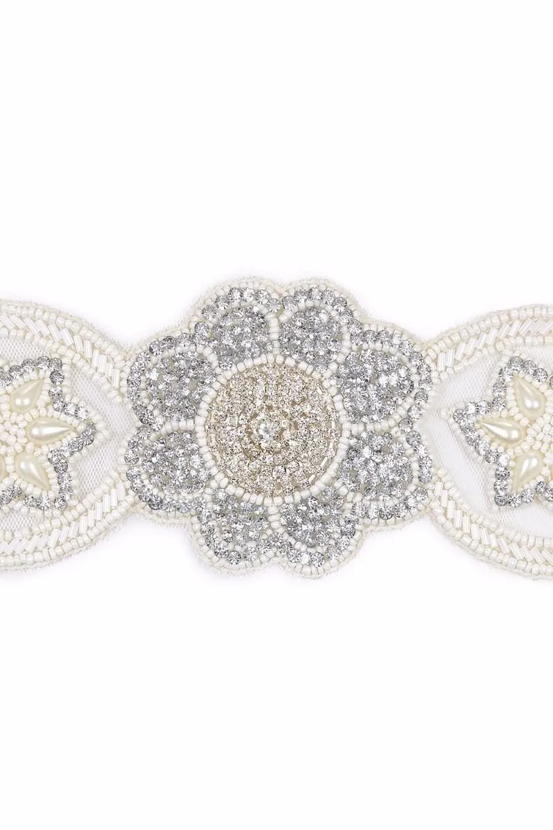 Roaring 20s Style Headband in Off White - SOLD OUT