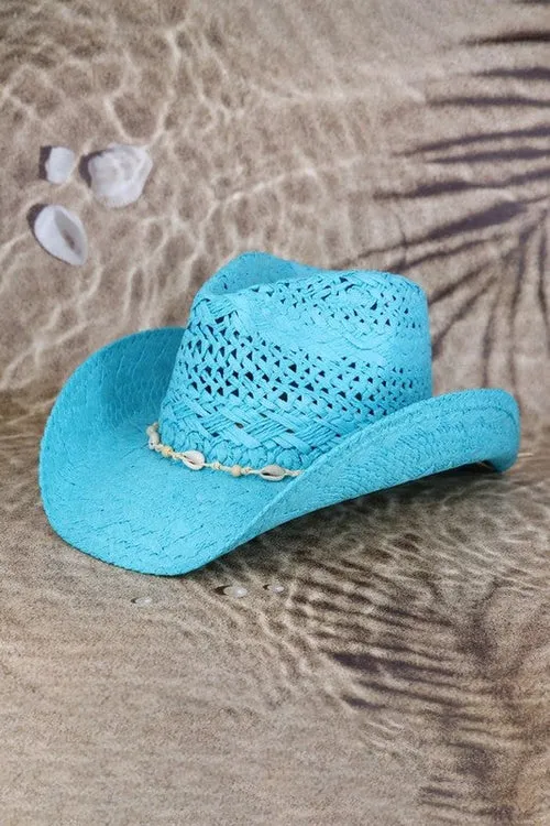 Seashell Hat Band Cowboy Straw Hat