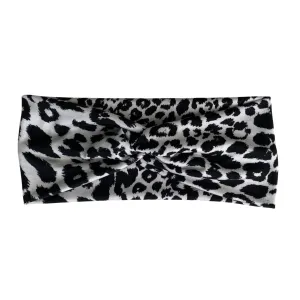 Snow Leopard Matte Faux Knot Headband